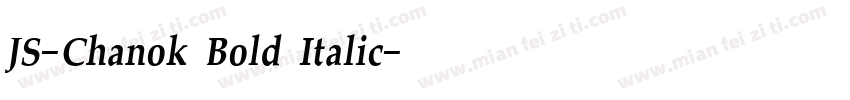 JS-Chanok Bold Italic字体转换
